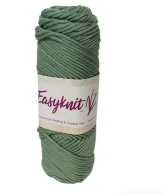 Luxurious 100g EasyKnit Premium Green yarn, soft acrylic, perfect for knitting and crochet projects, featuring a stunning green hue.