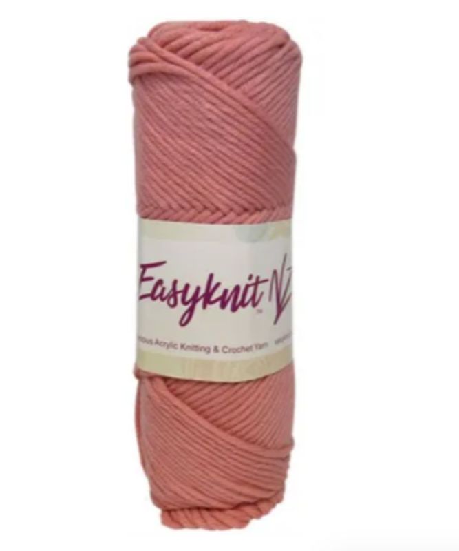 Soft EasyKnit Premium Dusky Pink yarn in a 100g ball, perfect for cozy garments and elegant accessories.