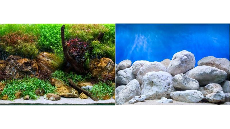 Aquatic Background - Aqua Garden/Bright Stone 60cm (15m Roll)