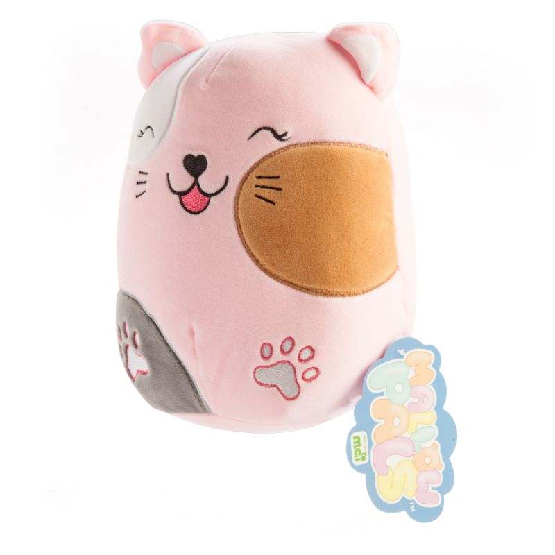 Cuddly 22cm plush cat toy made from super soft velour, perfect for comfort and snuggles.