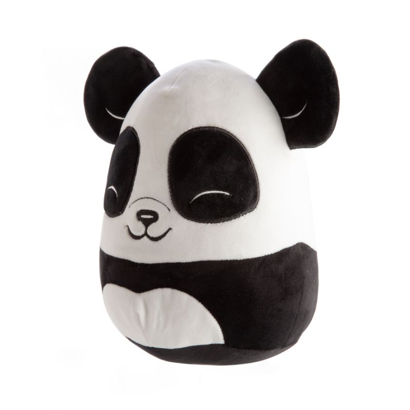 Soft, cuddly 22cm panda plush toy made from velour fabric, perfect for snuggling and playtime, ideal for all ages.