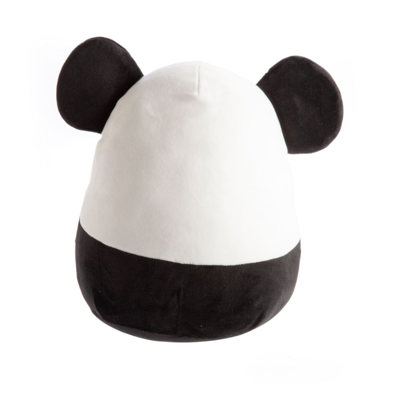 Soft and squishy 22cm panda plush toy, perfect for cuddling or decor, made from velour fabric.