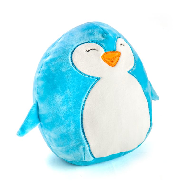 Soft 22cm penguin plush toy made of velour, perfect for cuddles and home decor, ideal for kids and adults alike.