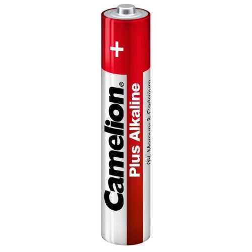 Camelion Plus Alkaline AAAA batteries in a 2-pack, offering reliable power for high-drain devices with anti-leakage technology.