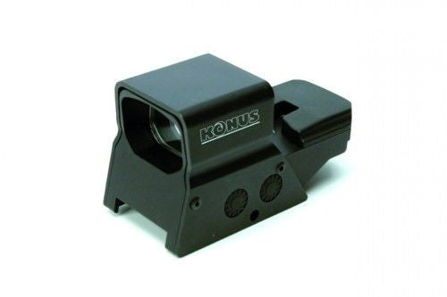 KONUS SIGHT-PRO R8 features a red/green dot, 8 reticles, rechargeable USB, and dual mount for versatile weapon compatibility.