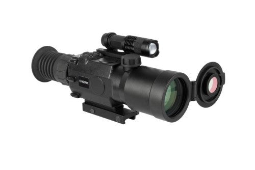 KONUSPRO NV-2 3-9X50 night vision riflescope with advanced optics, 50mm lens, and versatile viewing modes for day and night.