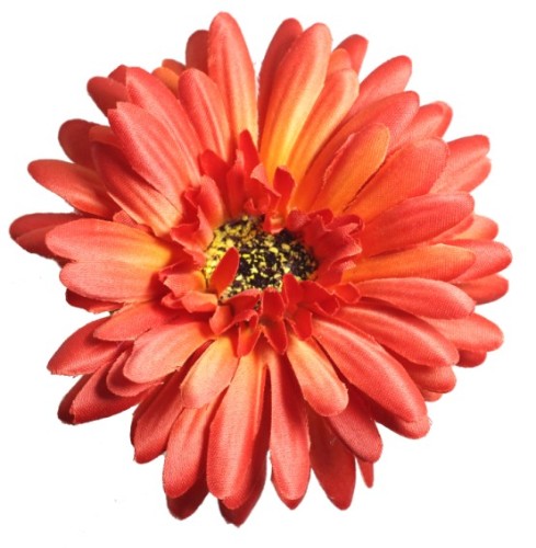 Lifelike orange gerbera flower, 57cm tall, perfect for home decor and events, offering everlasting beauty and vibrant color.