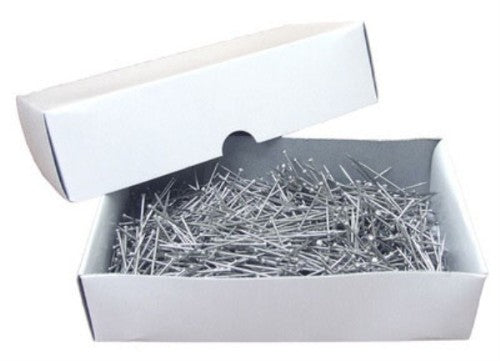 Premium 250g box of 38mm steel pins for sewing, crafting, and organizing, offering strength and corrosion resistance.
