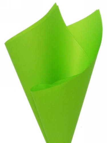 Vibrant lime green gift wrap sheets, 50cm x 60cm, 100 durable sheets for stylish gift wrapping and DIY projects.