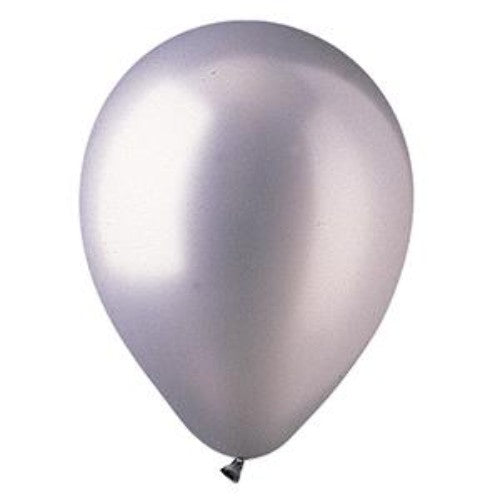 100 metallic silver latex balloons, 12 inches each, perfect for elevating celebrations with elegance and versatility.