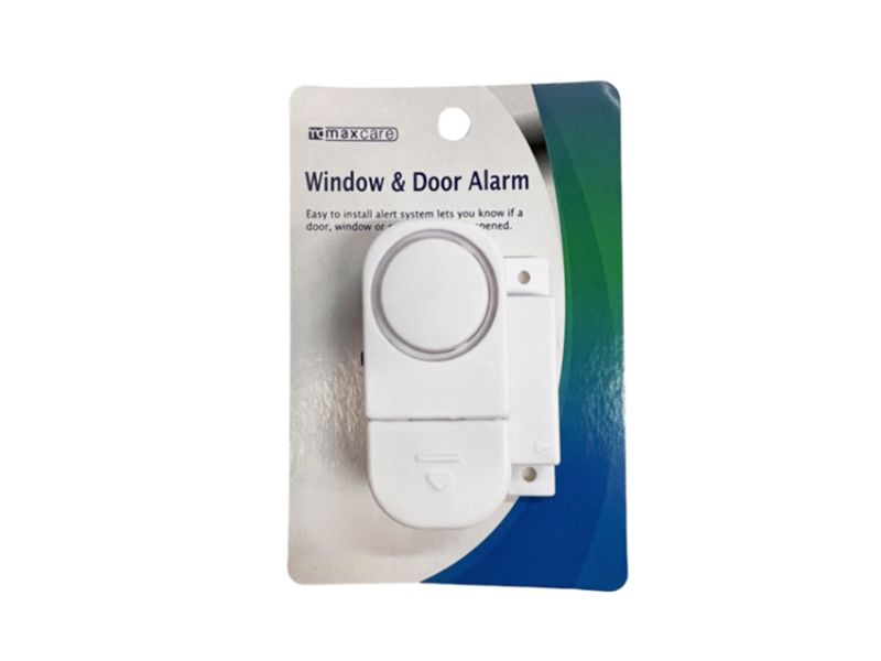 Maxcare Window and Door Alarm set of 12, features 90dB alarms for enhanced home security and easy installation.