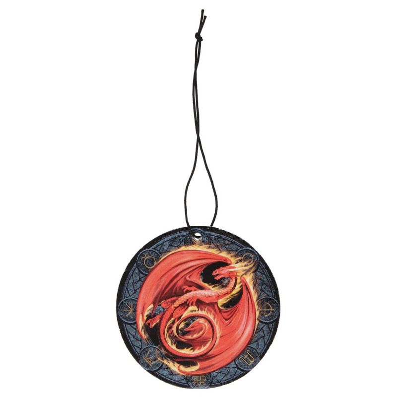 Beltane Dragon Musk Scented Air Freshener featuring vibrant dragon artwork by Anne Stokes, perfect for enhancing home ambiance.