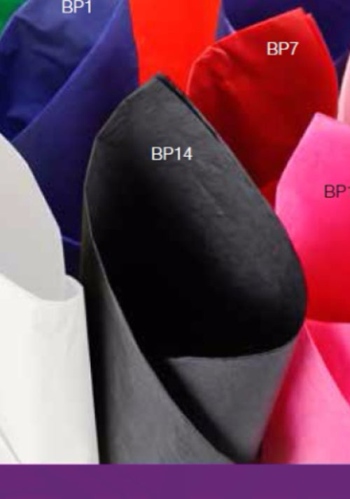 Vibrant hot pink tissue paper in bulk, perfect for gift wrapping and crafting, measures 500mm x 760mm, quantity 480 sheets.