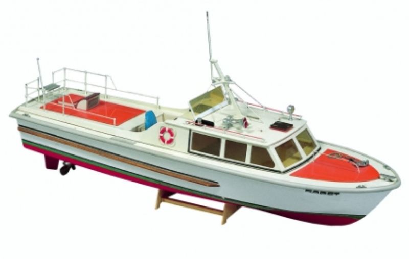 Remote control wooden ship kit, 54 cm long, designed for easy assembly and authentic sailing experience for beginners.
