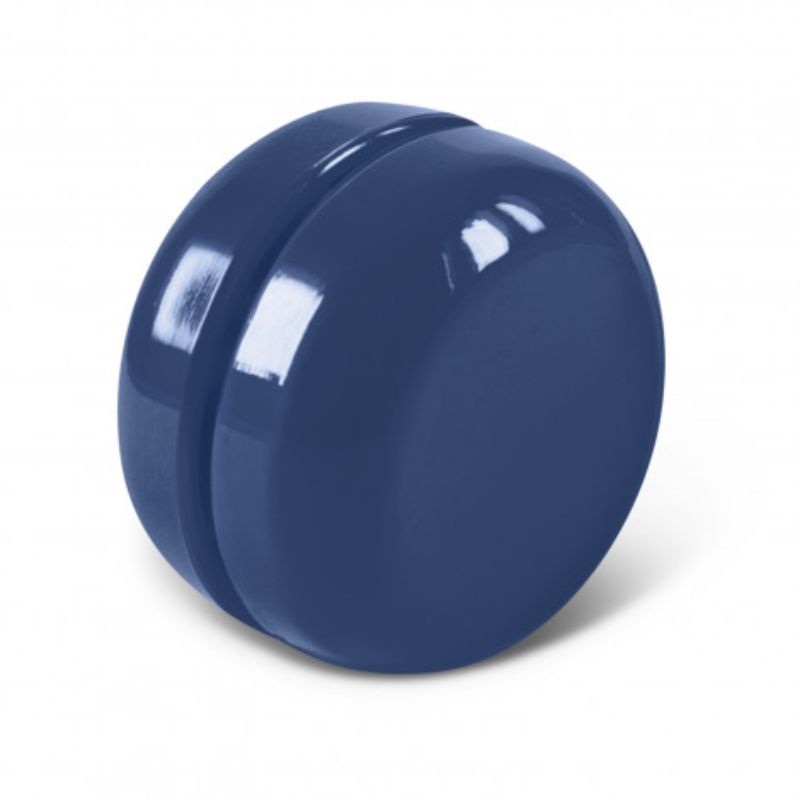Set of 12 dark blue yoyos, each 55mm diameter, perfect for fun and promoting coordination at events or parties.