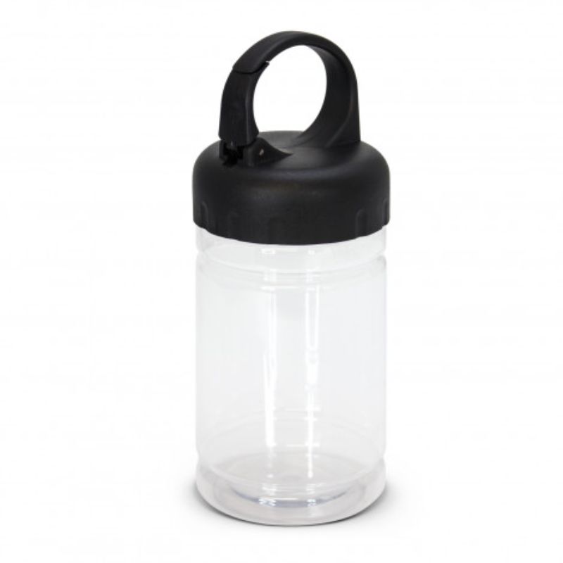 Clear and black carabiner tubes with screw-on lids, perfect for storing small items securely while on the go. Set of 12.