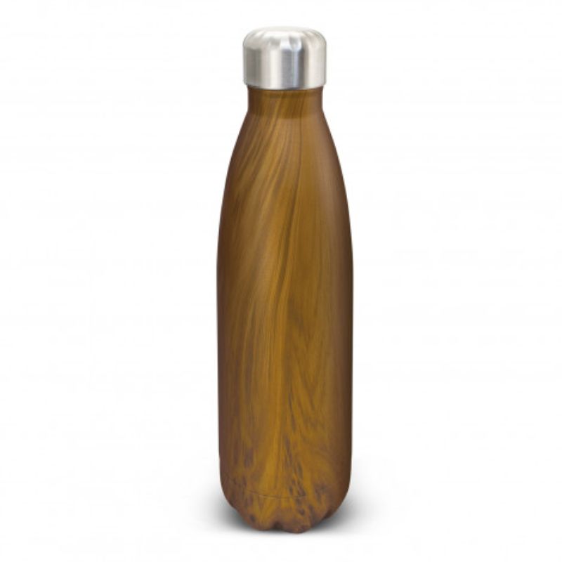 Chic 500ml vacuum bottle with imitation woodgrain finish; keeps drinks cold for 24 hrs or hot for 12 hrs.