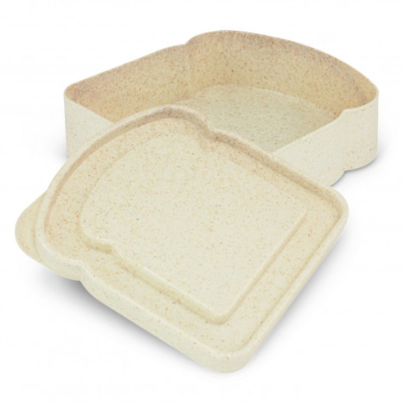 Eco-friendly Sandwich Box in natural finish, crafted from bamboo and BPA-free polypropylene, perfect for lunch on-the-go.