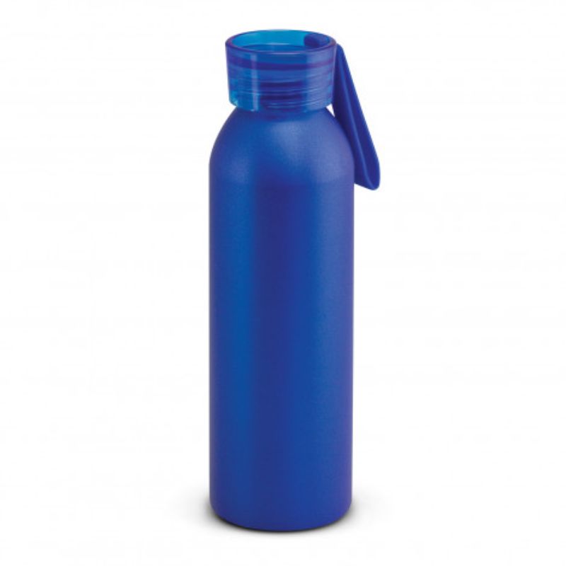 Set of 6 dark blue 600ml aluminum Hydro Bottles with screw lids, silicone handles, and eco-friendly BPA-free design.