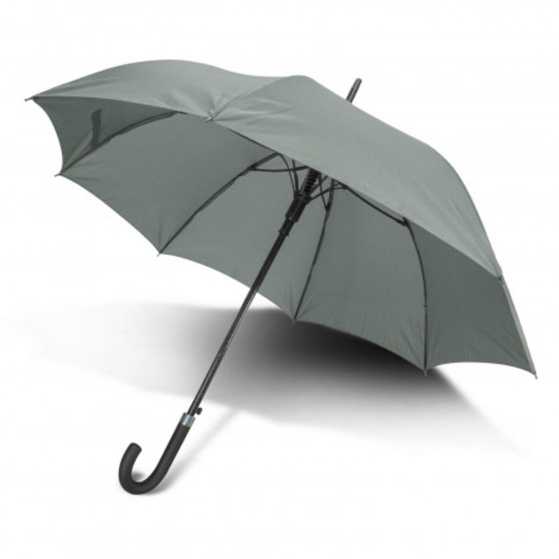Grey Hook Umbrella - Pegasus 58cm with automatic opening, durable 190T pongee canopy, and soft-touch handle for easy carrying.