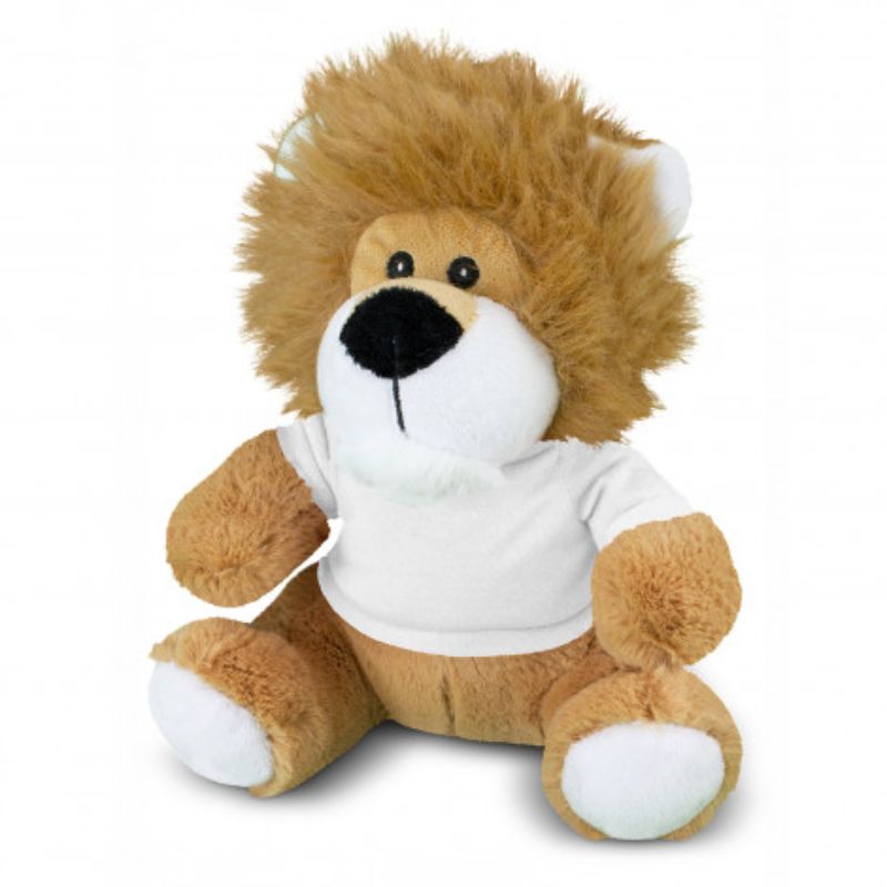 Set of 3 light brown and white lion plush toys, soft and cuddly, perfect for children's playtime and room decor.