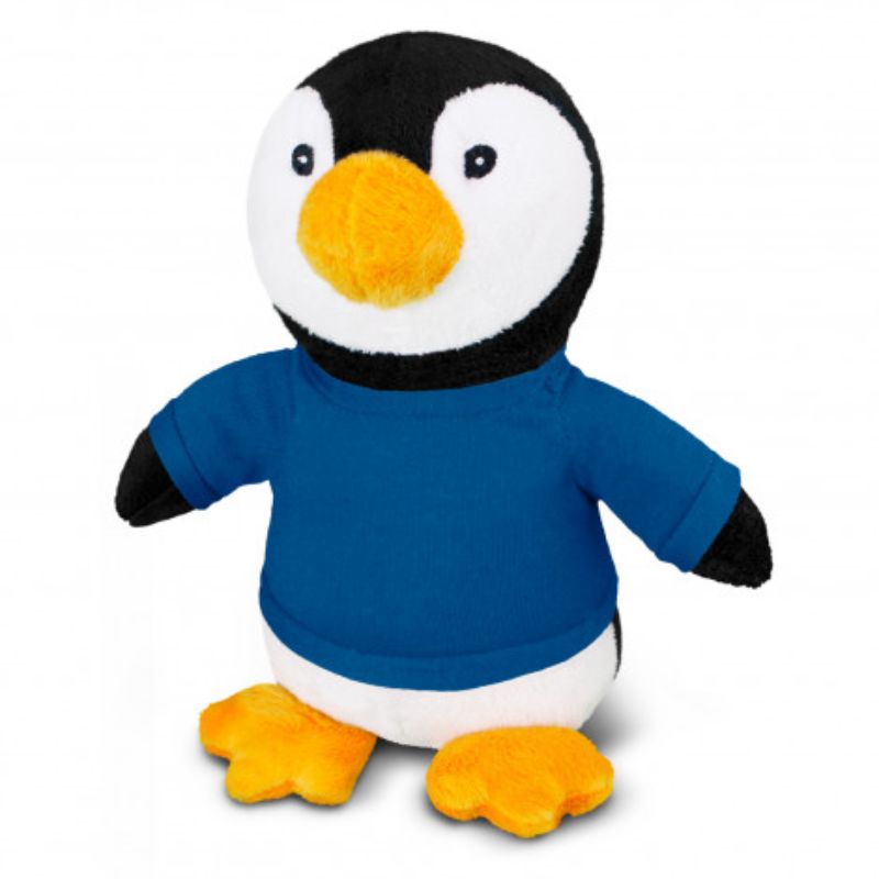 Set of 3 plush penguins in black, white, orange, and dark blue, perfect for cuddling and home decor. Each measures 200mm.