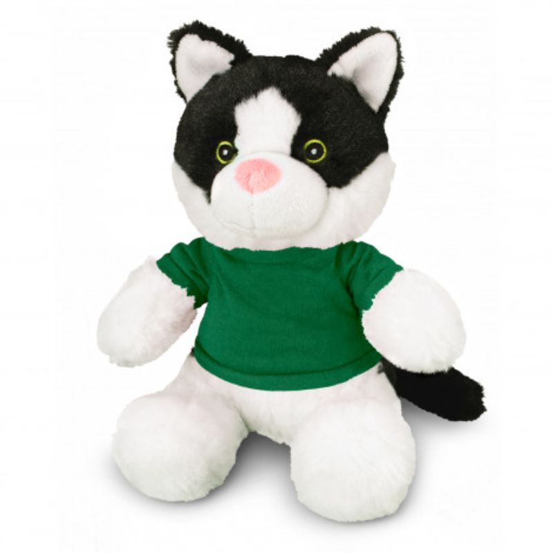 Set of 3 plush black and dark blue cat toys, perfect for cuddling and decorating, each 220mm tall.