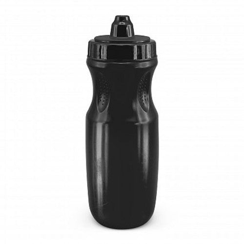 Set of 12 sleek black Calypso Drink Bottles with non-drip valve, perfect for hydration on-the-go and eco-friendly.