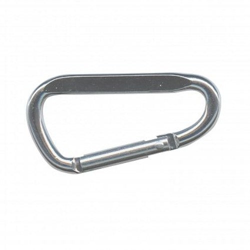 Set of 30 silver carabiners, 23mm wide and 48mm long, perfect for outdoor use and organizing essentials.