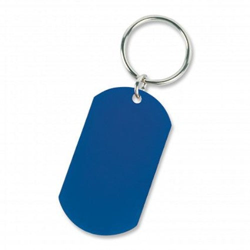 Vibrant blue metal key rings in a set of 50, perfect for branding and everyday organization.