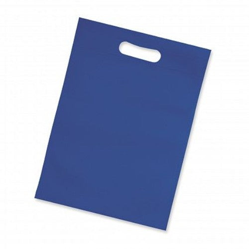 Eco-friendly royal blue gift tote bags, pack of 50, durable non-woven material, perfect for events and gifting needs.