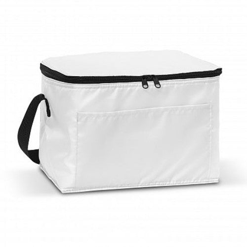 White Alaska Cooler Bags in a pack of 10, 4.2L capacity, durable polyester, insulated, zippered closure, and woven handle.
