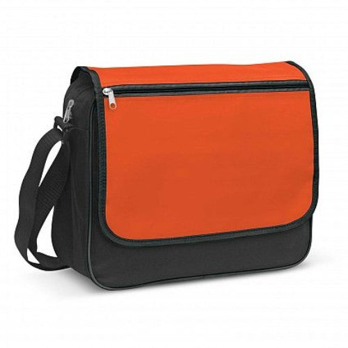 Vibrant orange Soho Messenger Bags set of 3, featuring durable polyester, adjustable strap, and ample storage for everyday use.