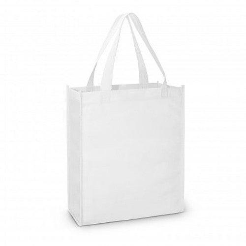 White Kira A4 Tote Bag set of 30, eco-friendly, medium-sized, perfect for carrying documents and books.