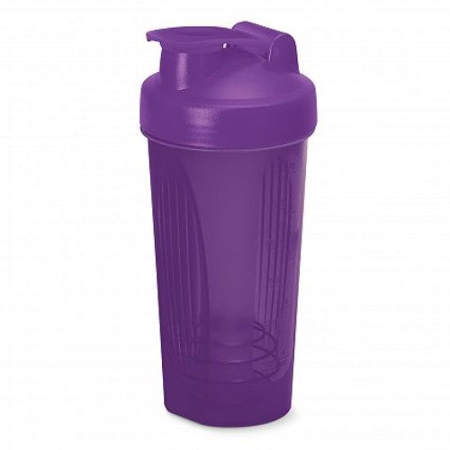Set of 12 vibrant purple Atlas Shakers, 600ml, BPA-free, with secure lids and stainless steel mixing balls for smooth drinks.