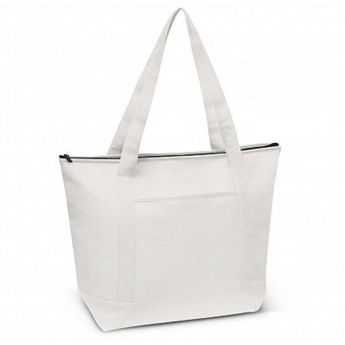 Set of 10 white Orca Cooler Bags featuring 15L capacity, zippered closure, and eco-friendly insulation for outdoor adventures.