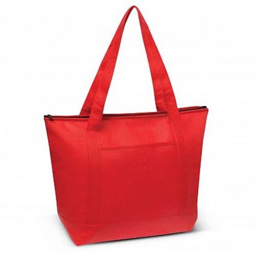 Set of 10 red Orca Cooler Bags with 15L capacity, insulated lining, zippered closure, and shoulder handles for easy carrying.