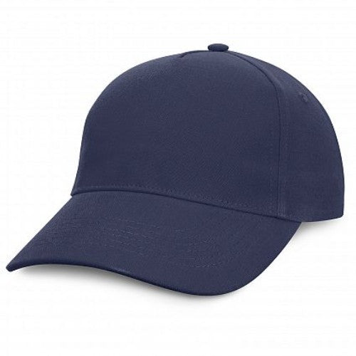 Set of 6 royal blue premium caps featuring five-panel design, breathable eyelets, and adjustable closure for comfort.