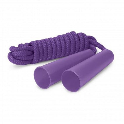 Purple Jive Skipping Rope set of 20, featuring durable 2.6m braided rope and comfy handles for group fitness fun.