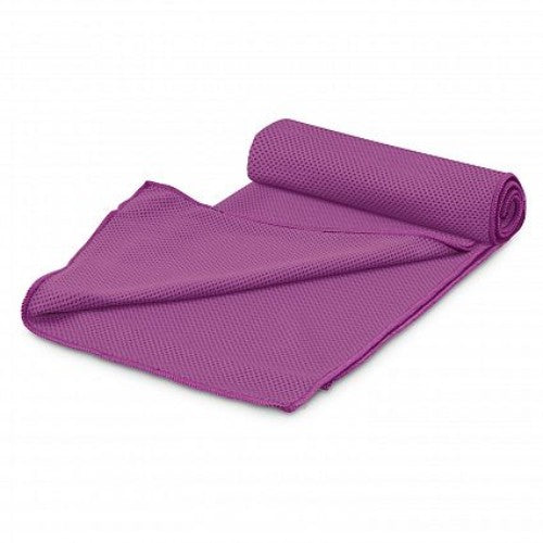 Set of 6 Yeti Premium Cooling Towels in purple, designed for rapid cooling during sports and outdoor activities.