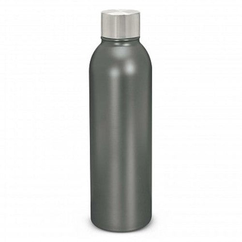 Sleek Orion Vacuum Bottle in Matt Grey, 500ml, keeps drinks cold for 24h, hot for 12h, with leak-proof lid and BPA-free design.