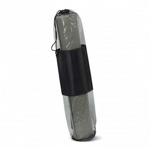 Zen Yoga Mat in calming grey, featuring a non-slip surface and compact carry case for comfortable on-the-go practice.