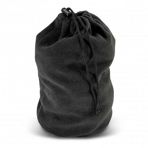 Set of 20 black polar fleece drawstring bags, soft and durable, perfect for gifts and organizing.