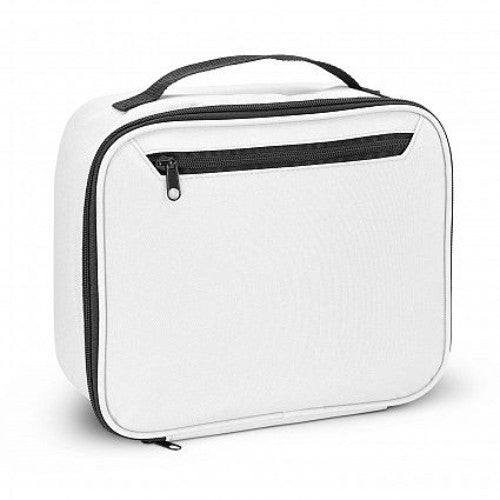 Set of 3 white cooler bags with 5-litre capacity, PE foam insulation, and zippered pockets for on-the-go meal storage.