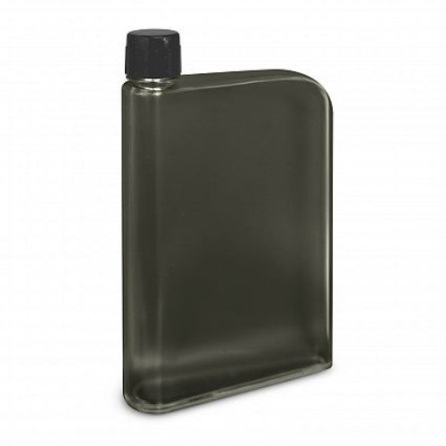 Set of 12 sleek black 400ml water bottles shaped like notebooks, shatterproof and eco-friendly for stylish hydration on-the-go.