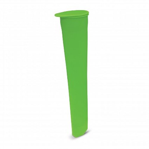 Bright green silicone ice block mould set of 20, perfect for creating homemade ice pops in various flavors and sizes.