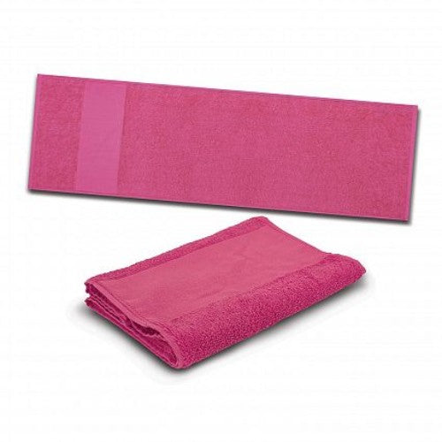 Enduro Sports Towel Set of 6 in pink, made from soft cotton, perfect for athletes with high absorbency and ample coverage.