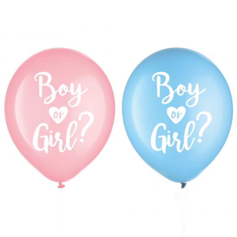 The Big Reveal 30cm Latex Balloons Boy Or Girl? (Pack of 15)