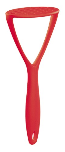 Alt text: Zeal Potato Masher with non-stick head and silicone handle, perfect for creamy mashed potatoes and stylish kitchen storage.