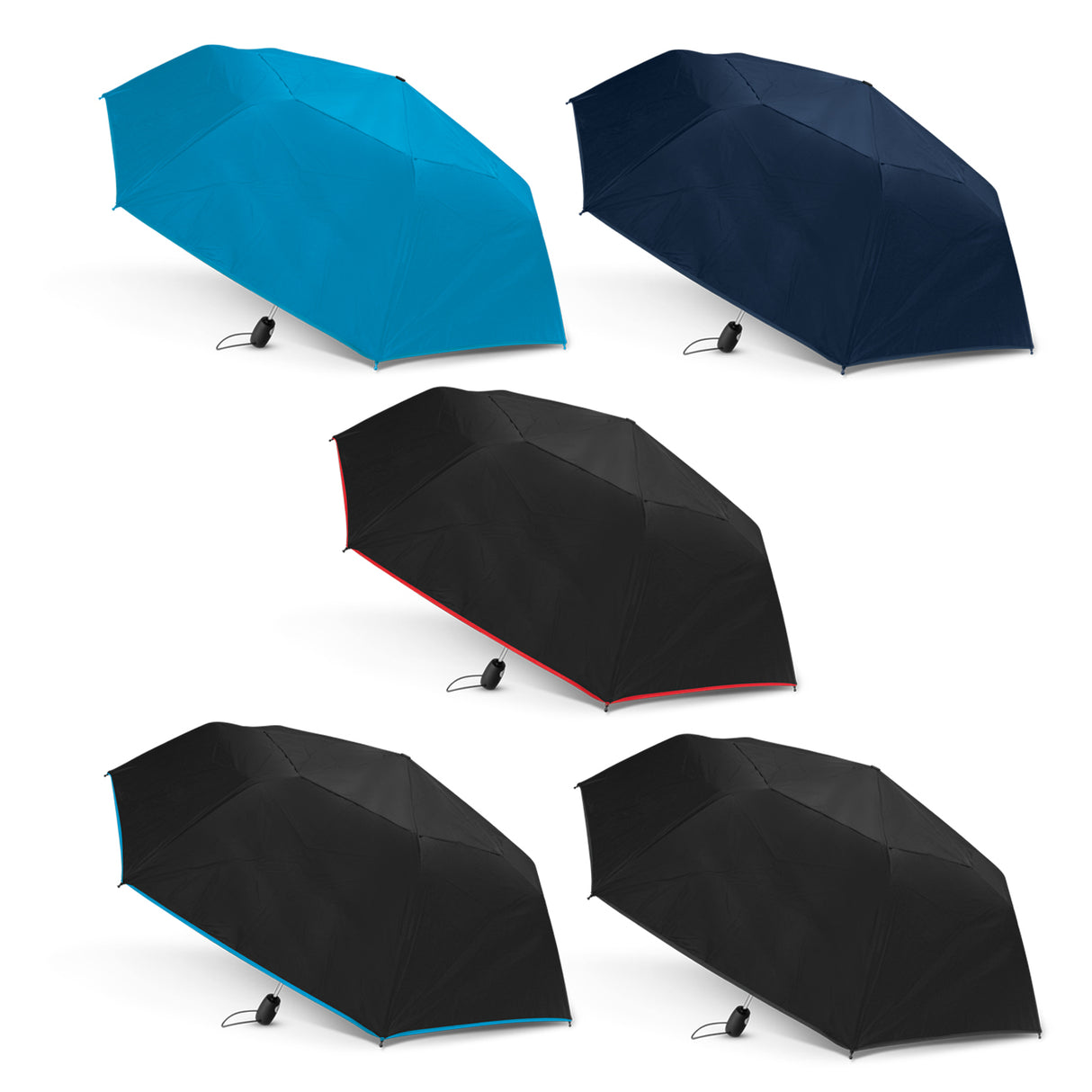 Cyan PEROS Hurricane City Umbrella featuring a durable tri-fold design, 1000mm canopy, and automatic opening for weather protection.